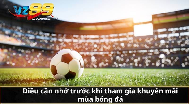 Khuyến Mãi Mùa Bóng Đá VZ99 Cực Giá Trị Cho Hội Viên 4 Điều cần nhớ trước khi tham gia khuyến mãi mùa bóng đá